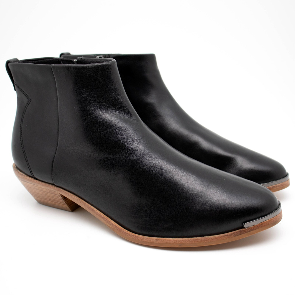 Ted Baker Dakota Black Leather Ankle‎ Boots Womens SIZE 6 US 36.5 EU